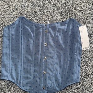 Urban Outfitters Blue Textured Top